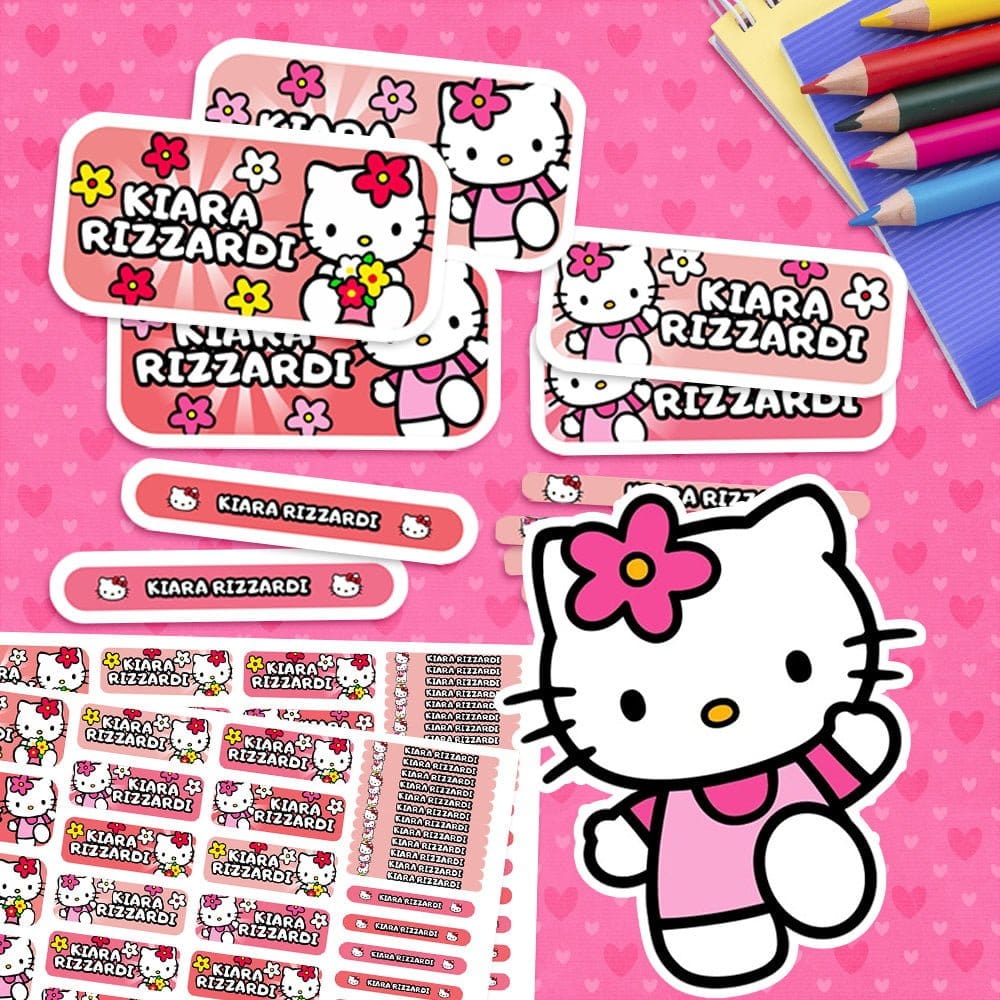 Etiquetas Escolares para Imprimir | Hello Kitty (Archivo Digital PDF)