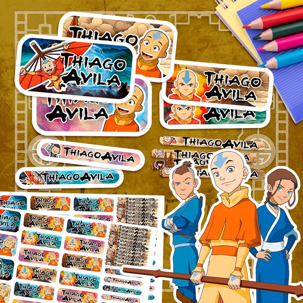 Etiquetas Escolares - Avatar The Last Airbender