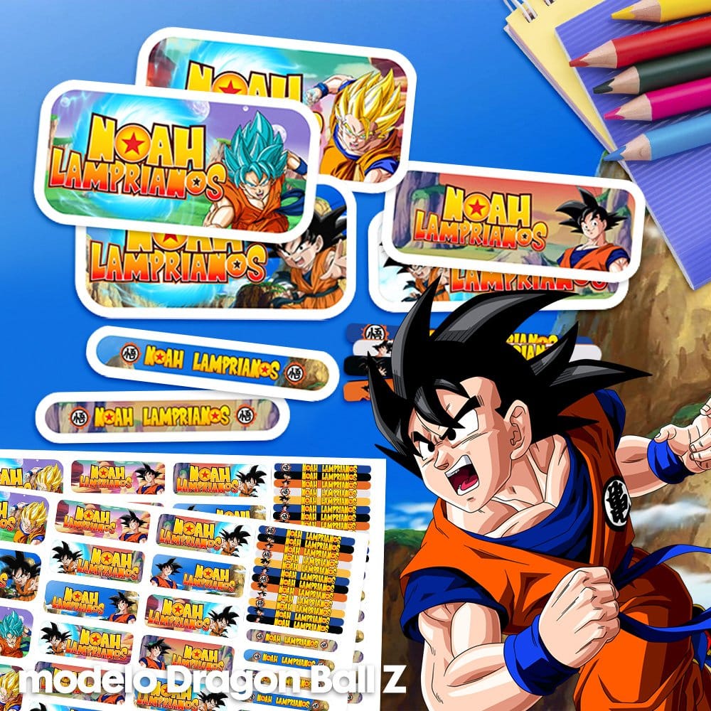 Etiquetas Escolares - Dragon Ball Z