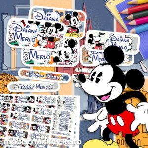 Mickey Retro - Etiquetas Personalizadas
