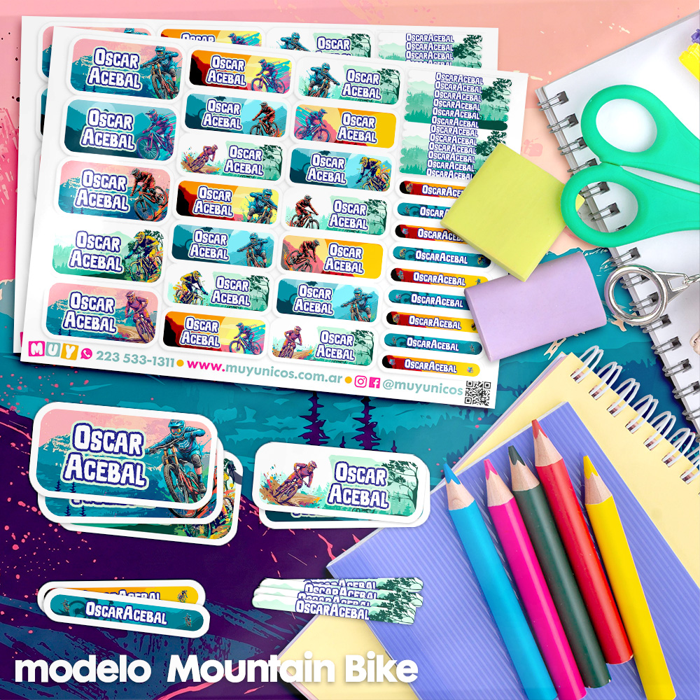 Mountain Bike - Etiquetas Personalizadas - Imagen 3